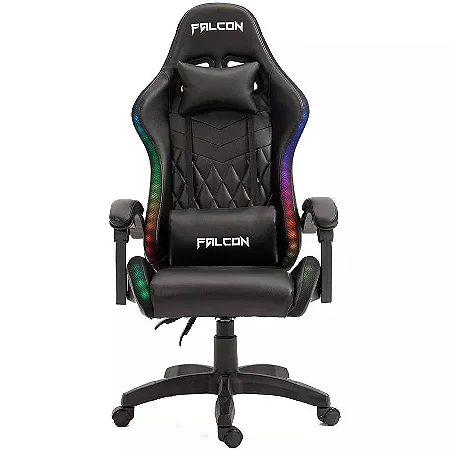 Cadeira Gamer Falcon, RGB, Com Inclinação Multifuncional até 130Kg JX-1039RGB