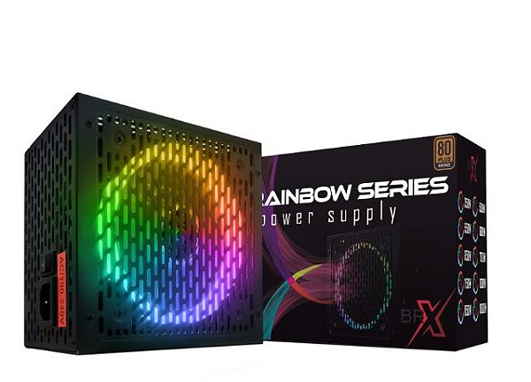 FONTE ATX 650W AUTOMATICA RGB BRX 80 PLUS