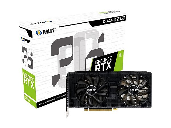 Placa de Vídeo Palit NVIDIA GeForce RTX 3060 Dual 12GB GDDR6