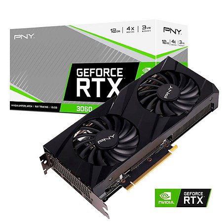 PLACA DE VIDEO PNY GEFORCE RTX 3060, 12GB, GDDR6, 192-BIT