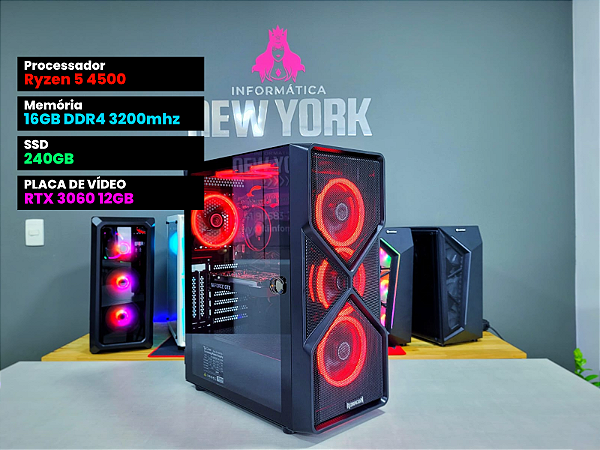 PC GAMER Ryzen 5 4500 + RTX 3060 12GB + 16 Ram