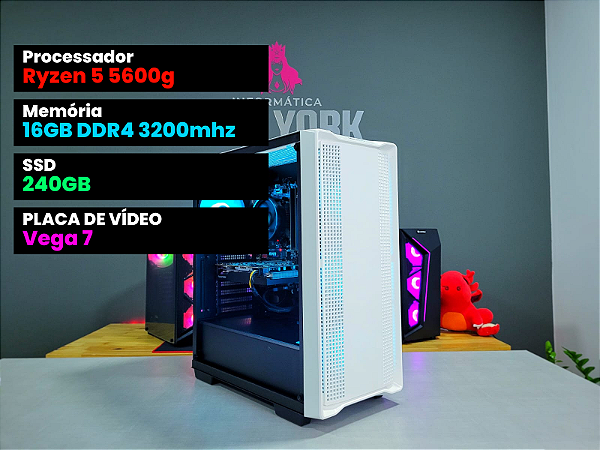 PC GAMER Ryzen 5 5600g + 16GB RAM + SSD 256GB