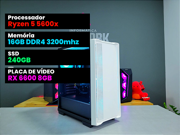 PC GAMER Ryzen 5 5600x + RX 6600 8GB + 16GB