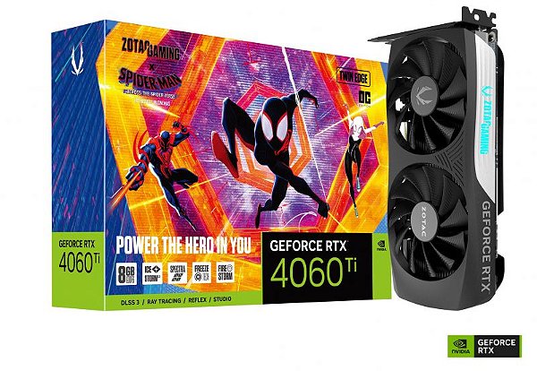 GEFORCE RTX 4060TI 8GB GDDR6 TWIN EDGE OC SPIDER-MAN