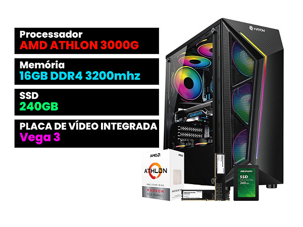 PC GAMER AMD ATHLON 3000G + 16GB RAM + SSD 240 + VEGA 3 - New York  Informatica