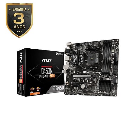 Placa Mãe MSI B450M PRO-VDH MAX