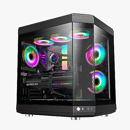 GABINETE LIKETEC GAMER VIDRO UNREAL DARK - SEM FANS