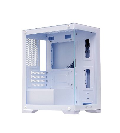 GABINETE GALAX DRACO WHITE (SEM FAN / CUBO DESIGN / M-ATX / FRONTAL VIDRO)