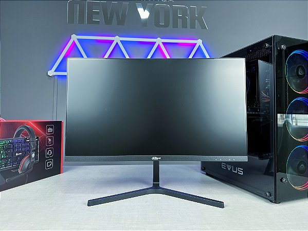 Pc gamer completo com Ryzen 5 5600 + RTX 3060 12gb + Monitor 21" 60hz + Kit periféricos