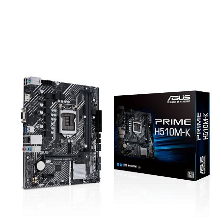 Placa Mãe ASUS PRIME H510M-K, Chipset H510, Intel LGA 1200