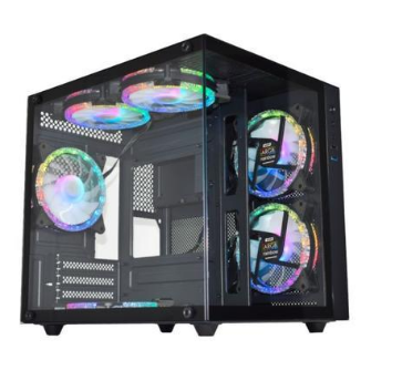 GABINETE GAMER KMEX AQUARIO CG02SB MICRO ATX PRETO