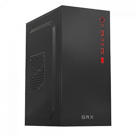 Gabinete BRX Office F10 M-ATX Preto Sem Fonte
