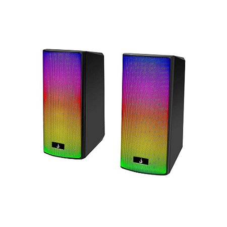 Caixa de Som Gamer Rise Mode Aura Sound S5, RGB, Bluetooth, 3Wx2
