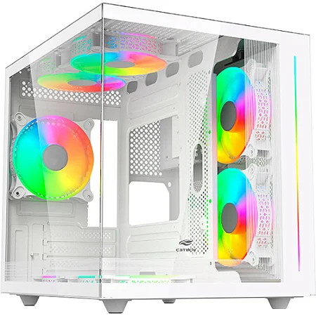 GABINETE C3TECH GAMER AQUARIUS MTG810WH BRANCO