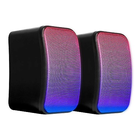 Caixa de Som Mancer Helm 3, RGB, 2x3W RMS, Preto, MCR-HMT-RGB03