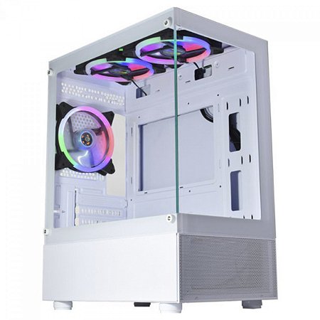 Gabinete Gamer Aquario K-MEX Medusa CGW1TW Mid Tower Vidro Temperado - Sem Fans