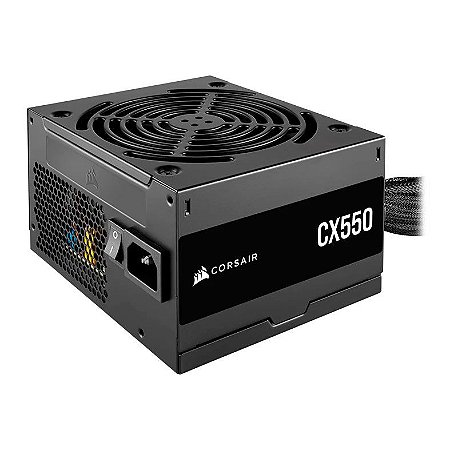 Fonte Corsair CX550, 550W, 80 Plus Bronze, Preto, CP-9020277-BR