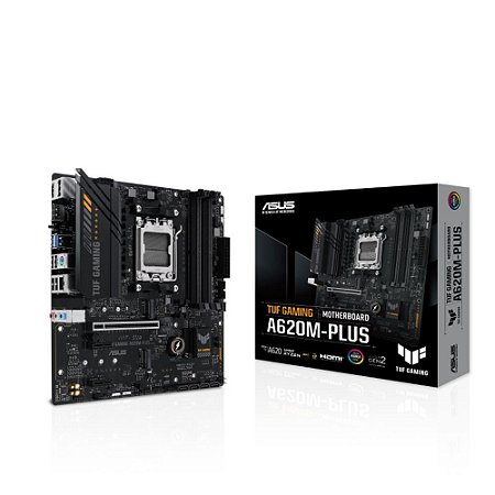 Placa Mãe Asus TUF GAMING A620M-PLUS AM5 4xDDR5 Chipset AMD A620 mATX