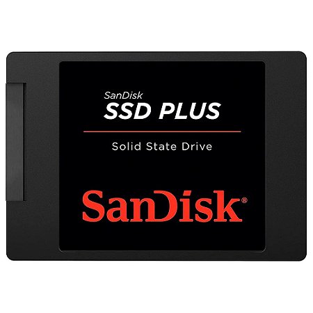 SSD Plus SanDisk, 480GB, 2.5, Sata III 6GB/s, Leitura 535MB/s, Gravacao 445MB/s, SDSSDA-480G-G26