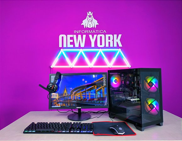 Pc gamer completo Ryzen 5 com RX 570 8gb + Monitor e periféricos