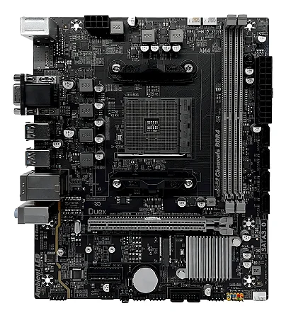 Placa Mae Duex Dx A520, Chipset A520, Amd Am4, Matx Cor Preto
