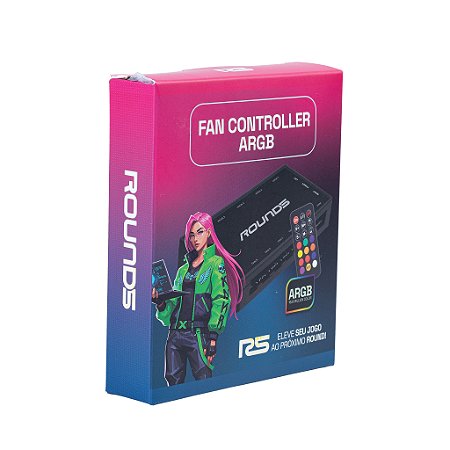 R5 CONTROLADORA GAMER HUB 6X PWM 7X ARGB C/ CONTROLE BLACK