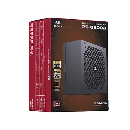 Fonte Game ATX 500W PS-G500B 80Plus Bronze C3Tech
