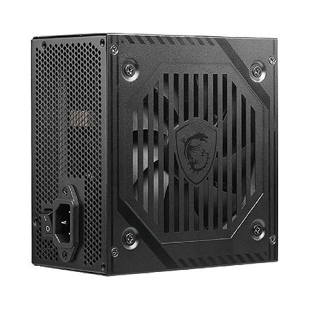 Fonte MSI MAG A500DN 500W 80 Plus Standard PFC Ativo C/ Cabo - Preto