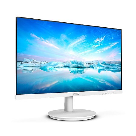 Monitor Philips 21,5" LED Branco Full HD 75Hz LCD VA 4ms HDMI VGA - 221V8LW