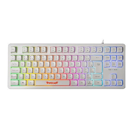 Teclado Gamer TGT M90B, Rainbow, ABNT2, Branco, TGT-M90B-RBW01