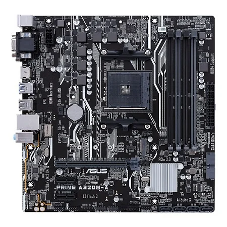 Placa Mãe Asus Prime A320M-A, Chipset A320, AMD AM4, mATX, DDR4