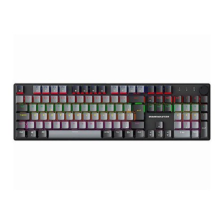 TECLADO K-MEX MECANICO GAMER SHADOWSCOPE KGY528 CINZA E PRETO