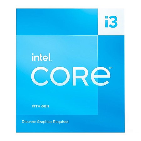 Processador Intel Core I3-13100F, 4-Core, 8-Threads, 3.4GHz (4.5GHz Turbo), Cache 12MB, LGA1700, BX8071513100F