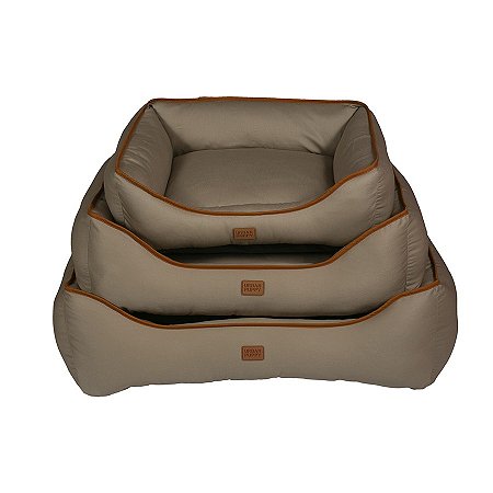 Cama Retangular Comfort Sarja Lisa | Caqui