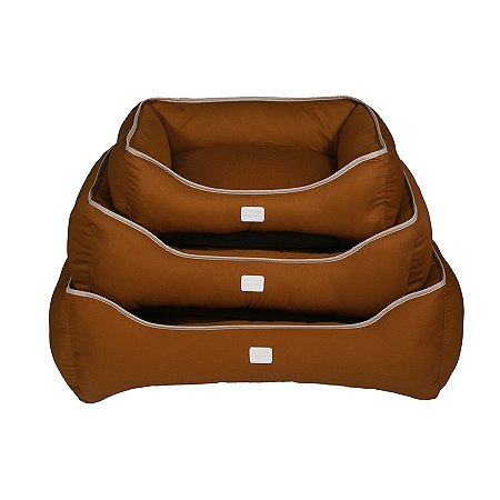 Cama Retangular Comfort Sarja Lisa | Ocre