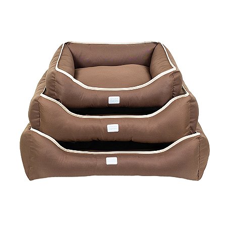 Cama Retangular Comfort Sarja Lisa | Marrom