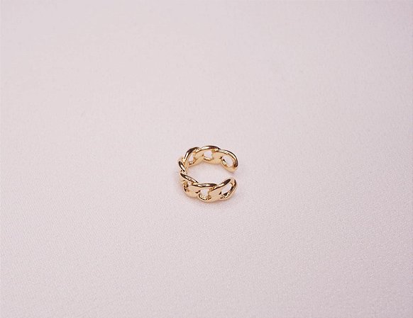 Piercing Pressão Unitário Corrente banhado a ouro 18k