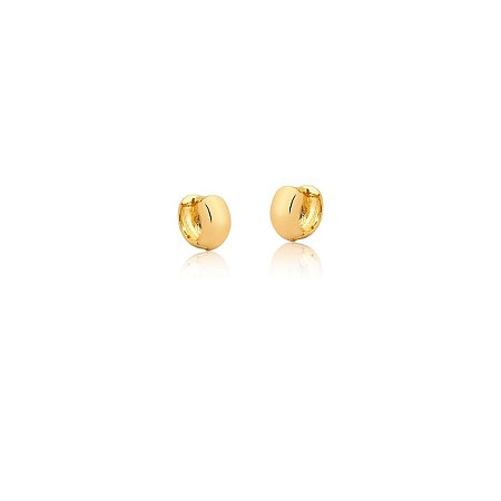 Argola fechada Lisa banhado a ouro 18k