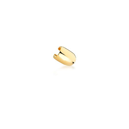 Piercing de pressão unitário Liso banhado em ouro 18k