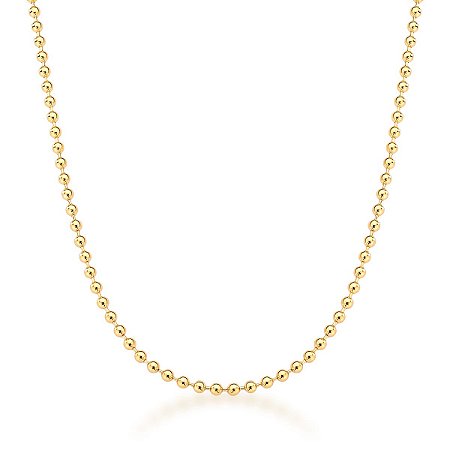 Choker com Bolinhas Lisas Banhada a Ouro 18K
