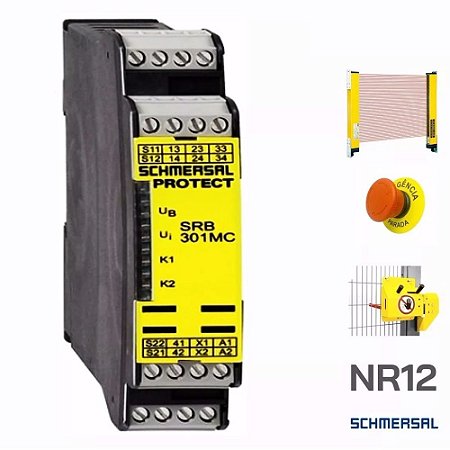 Relé de Segurança SRB 301-MC 24V NAC 13625403 - Ace Schmersal