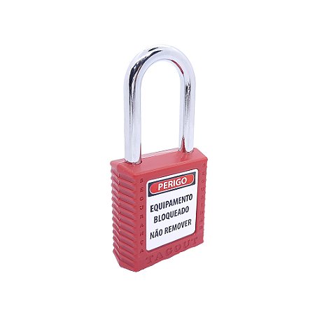 CADEADO DE BLOQUEIO LOTO HASTE CROMADA VERMELHO / 38mm - Engenorma