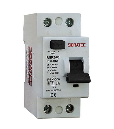 Interruptor Diferencial Dr Bipolar 2p 40a Com 30ma