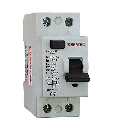 Interruptor Diferencial DR Bipolar de 25A COM 30mA