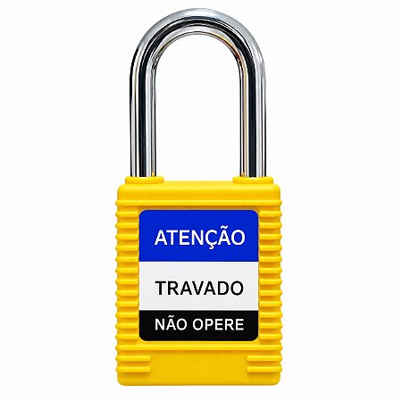 CADEADO BLOQUEIO LOTO PLASTICO HASTE METAL / 01 CH / 38X6,3MM