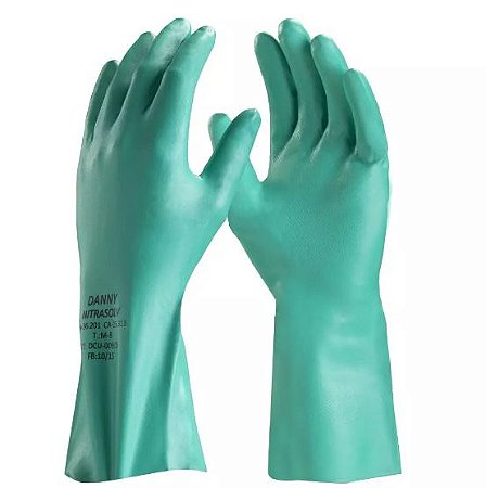 Kit com 10 Luva Nitrasolv Tamanho G – Luva de Proteção em Nitrila com Alta Resistência