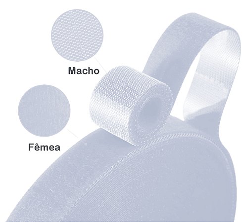 Velcro dupla face Branco 100% Polipropileno - metro - Anfíbia Tecidos