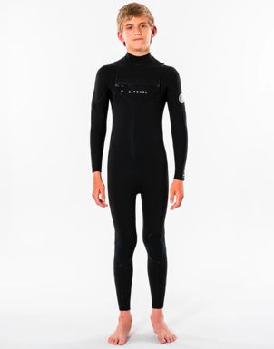 Long John Rip Curl Dawn Patrol 3.2mm Chest Zip Black - Junior