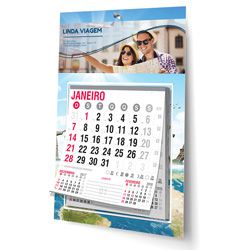 FOLHINHA DE PAREDE COM BLOCO DE CALENDÁRIO 12 MESES