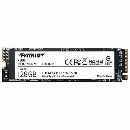 SSD PATRIOT 128GB M.2 P300 NVME PCIE GERAÇÃO 3X4 - P300P128GM28